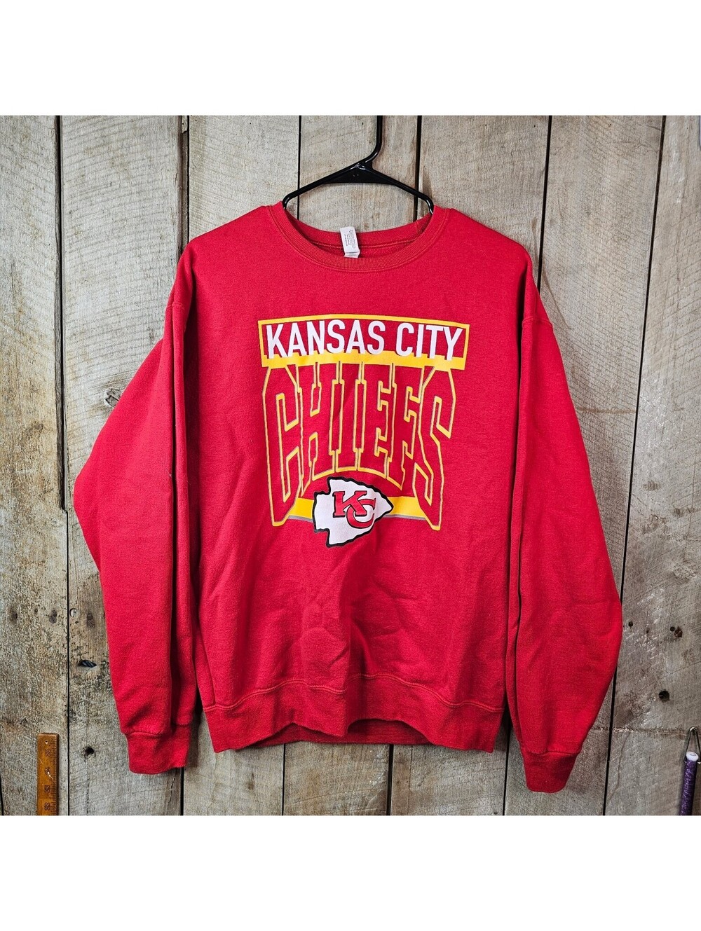 Kansas City Chiefs Jerzees Nublend Men's Red Crewneck Sweatshirt Size M
